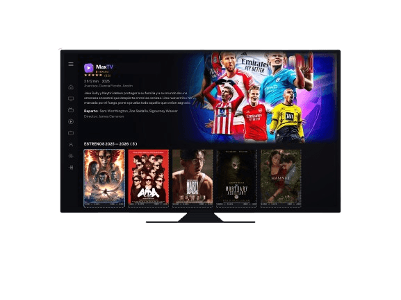MaxTV Player IPTV España — Interfaz de la App